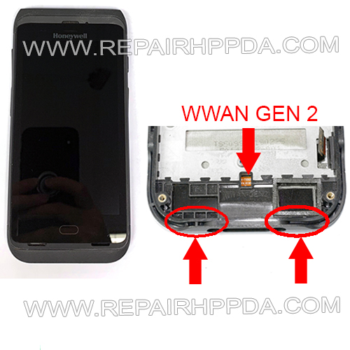 LCD with Touch with Front Cover ( FSTM1, WWAN GEN 2 ) for Honeywell Dolphin CT40