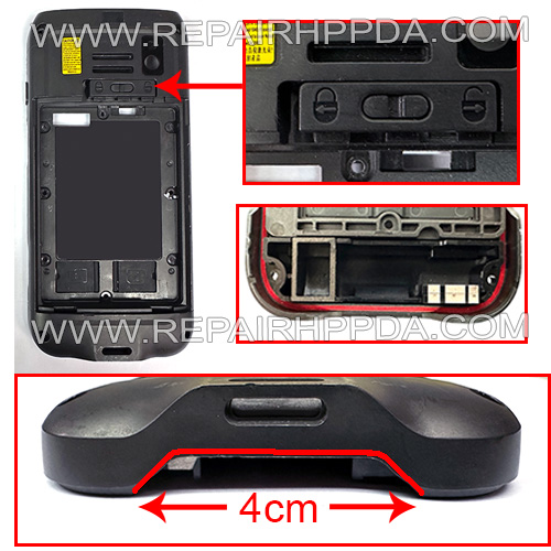 Back Cover ( Version 2, plastic release button ) Replacement for Honeywell Dolphin CT40