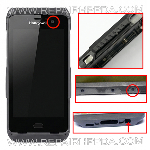 LCD with Touch with Front Cover ( with Audio Jack hole ) for Honeywell Dolphin CT40XP, CT45XP