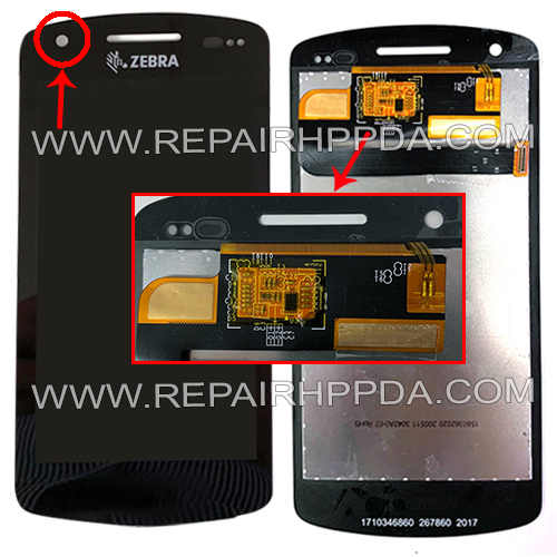 LCD with Touch ( with front camera version ) Replacement for Zebra EC50, EC55