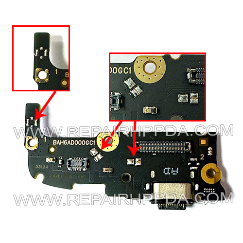 Sync Charge Connector with PCB Replacement for Zebra TC22