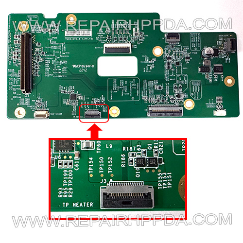 Control PCB for LCD and Touch ( for Half Screen, Heater Version ) Replacement for Zebra VC8300