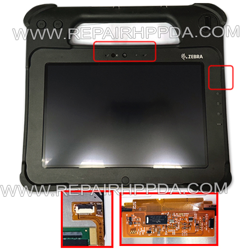 LCD with Touch with Front Cover replacement for Zebra XPad L10